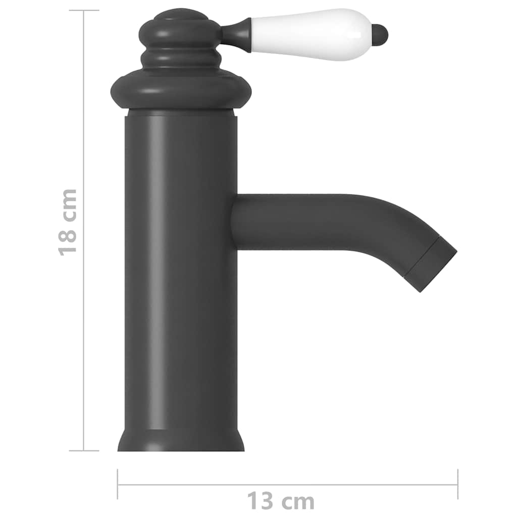 vidaXL Badrumsblandare grå 130x180 mm