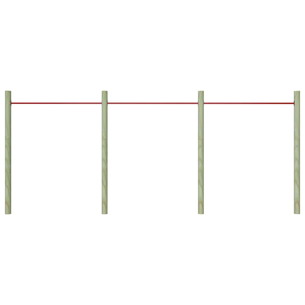 vidaXL Räcken 3 st 125 cm stål röd