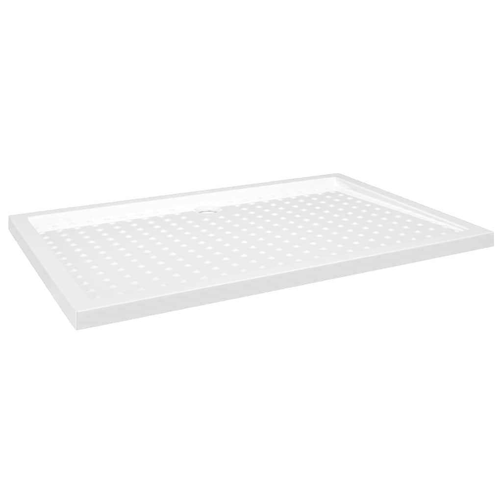 vidaXL Duschkar med prickar vit 80x120x4 cm ABS