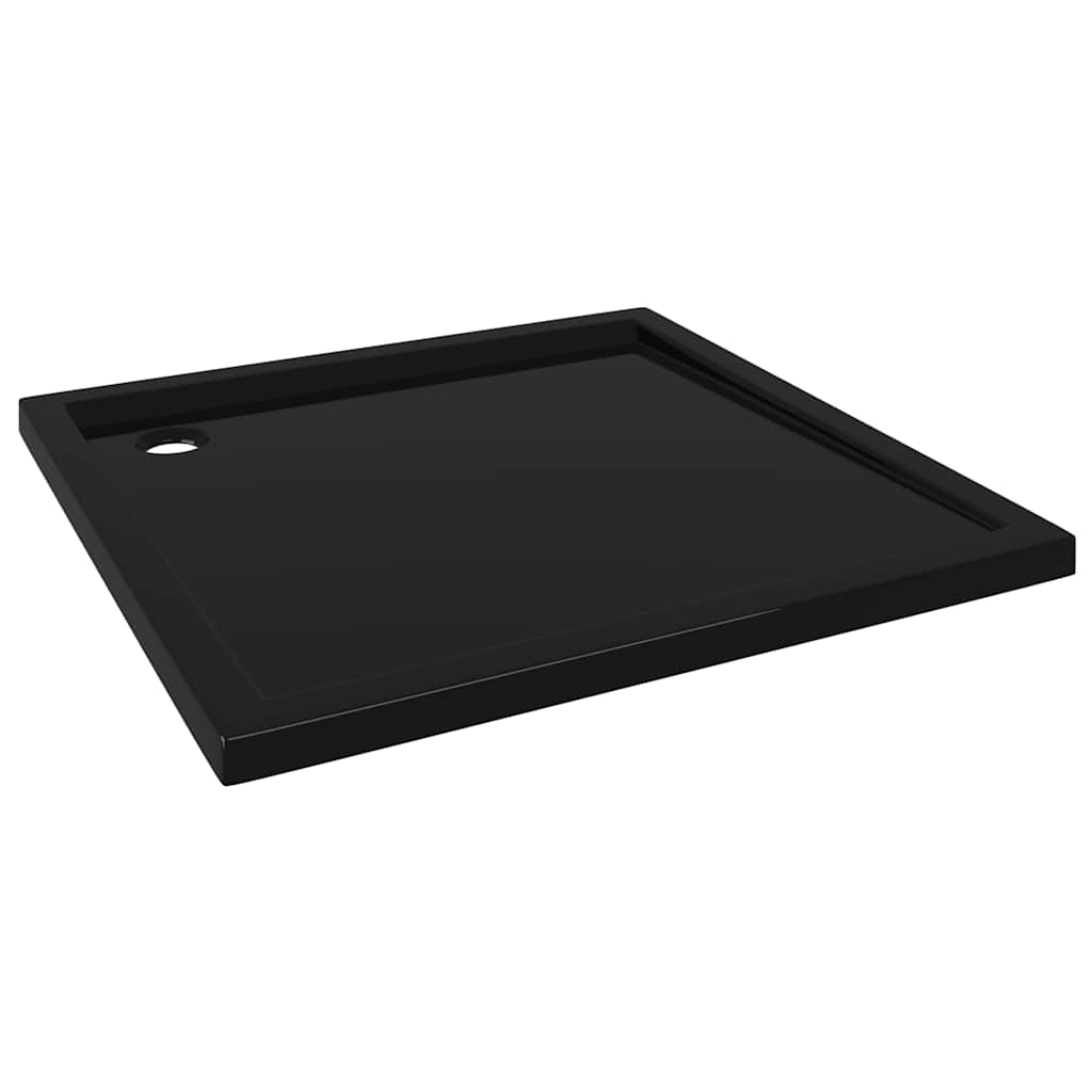 vidaXL Duschkar fyrkantigt ABS svart 90x90 cm
