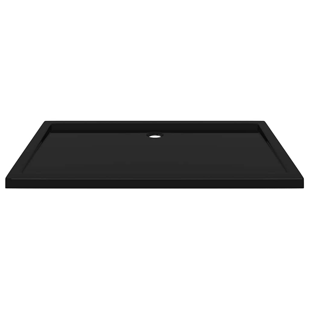 vidaXL Duschkar rektangulärt ABS svart 70x120 cm