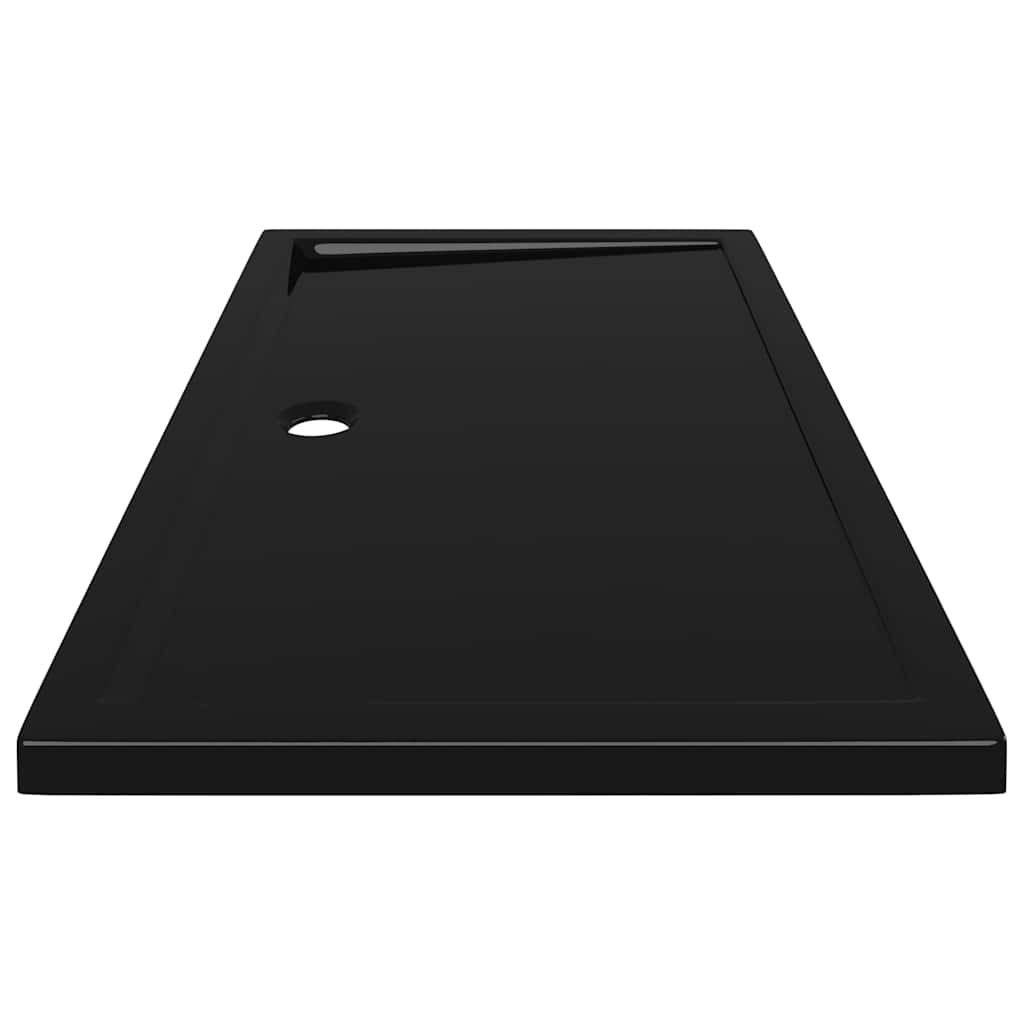 vidaXL Duschkar rektangulärt ABS svart 70x120 cm
