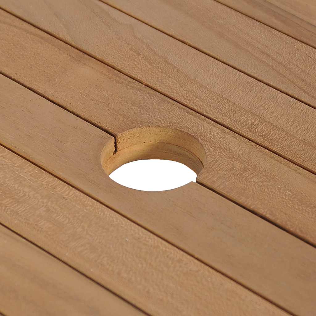 vidaXL Badrumsunderskåp massiv teak med handfat marmor gräddvit