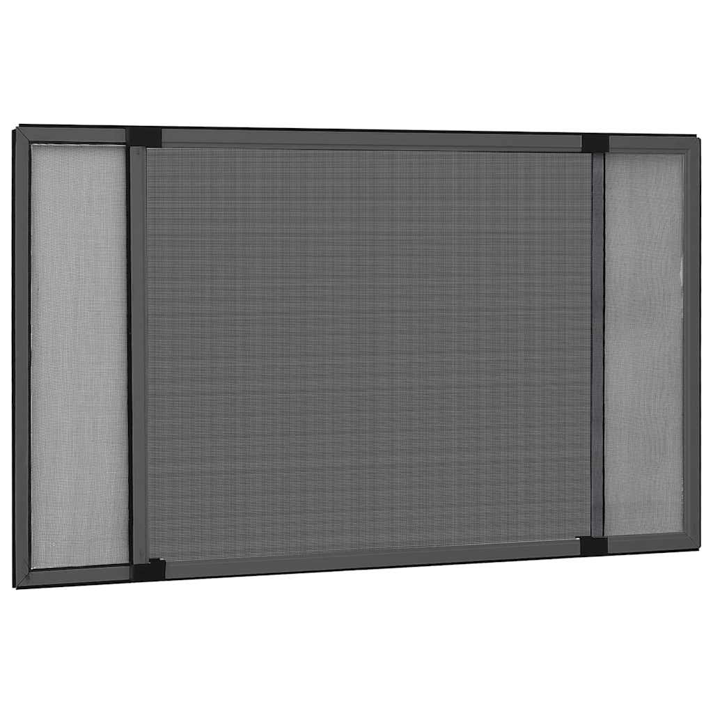 vidaXL Expanderbart insektsnät för fönster antracit (75-143)x50 cm