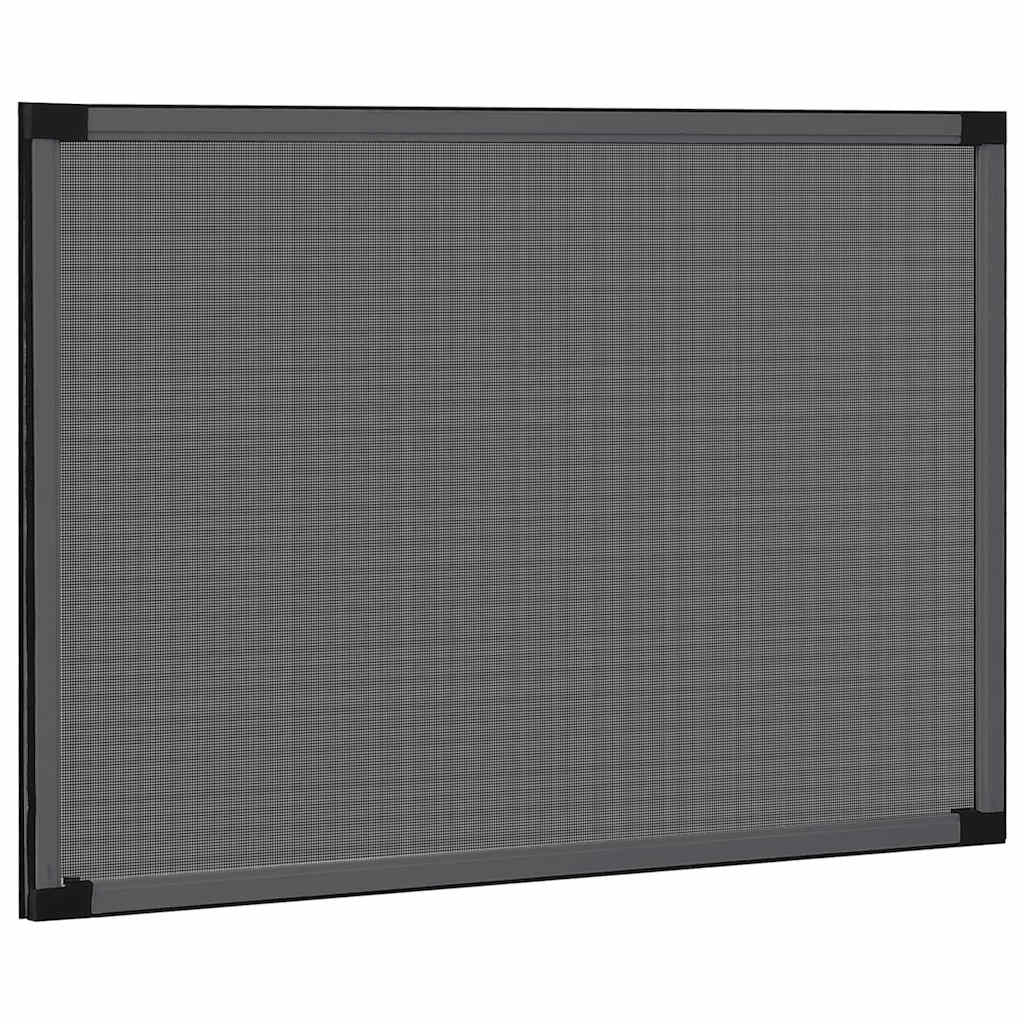 vidaXL Expanderbart insektsnät för fönster antracit (75-143)x50 cm