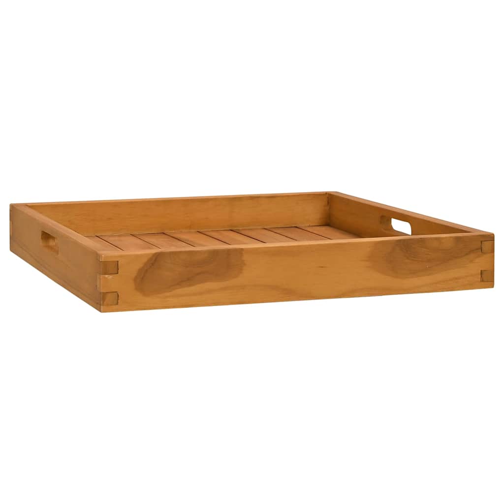 vidaXL Serveringsbricka 50x50 cm massivt teakträ