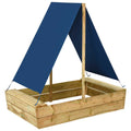 vidaXL Sandlåda med tak 80x60x97,5 cm impregnerad furu
