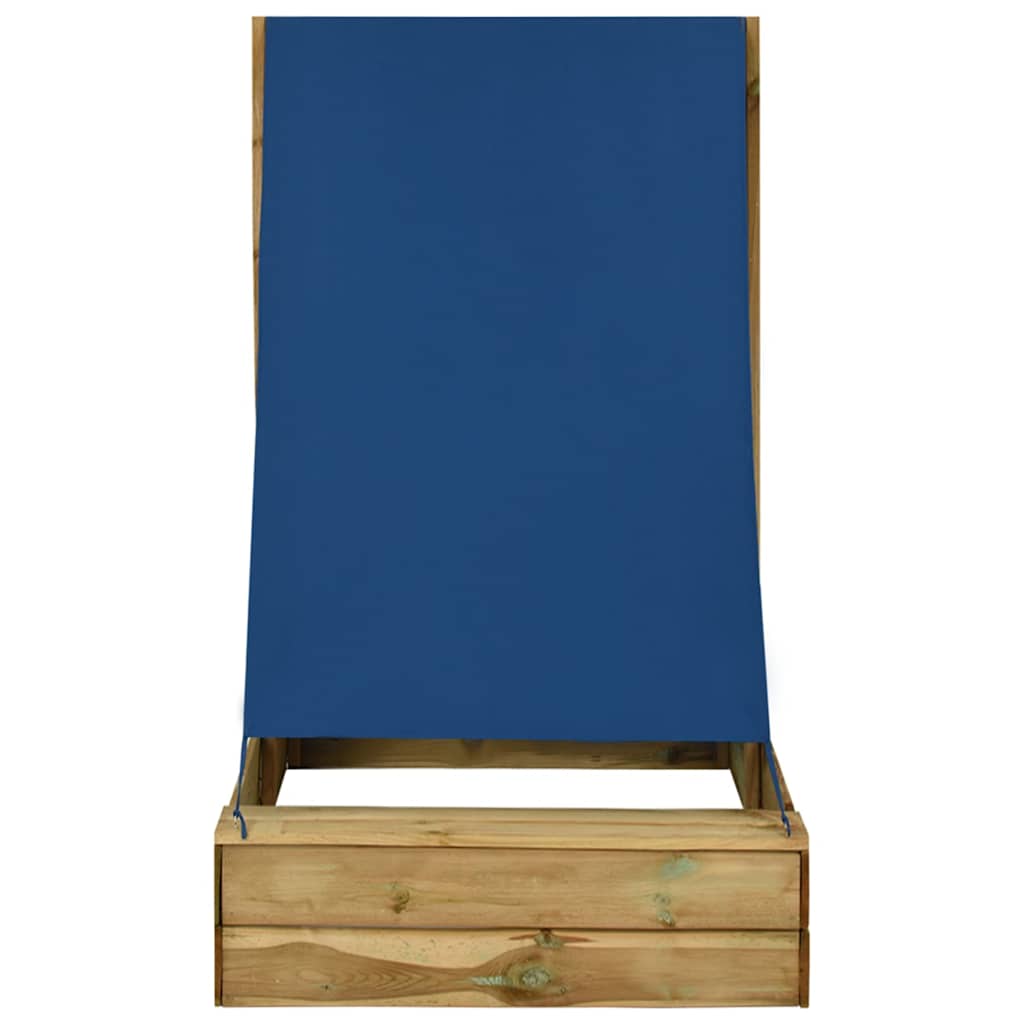 vidaXL Sandlåda med tak 80x60x97,5 cm impregnerad furu