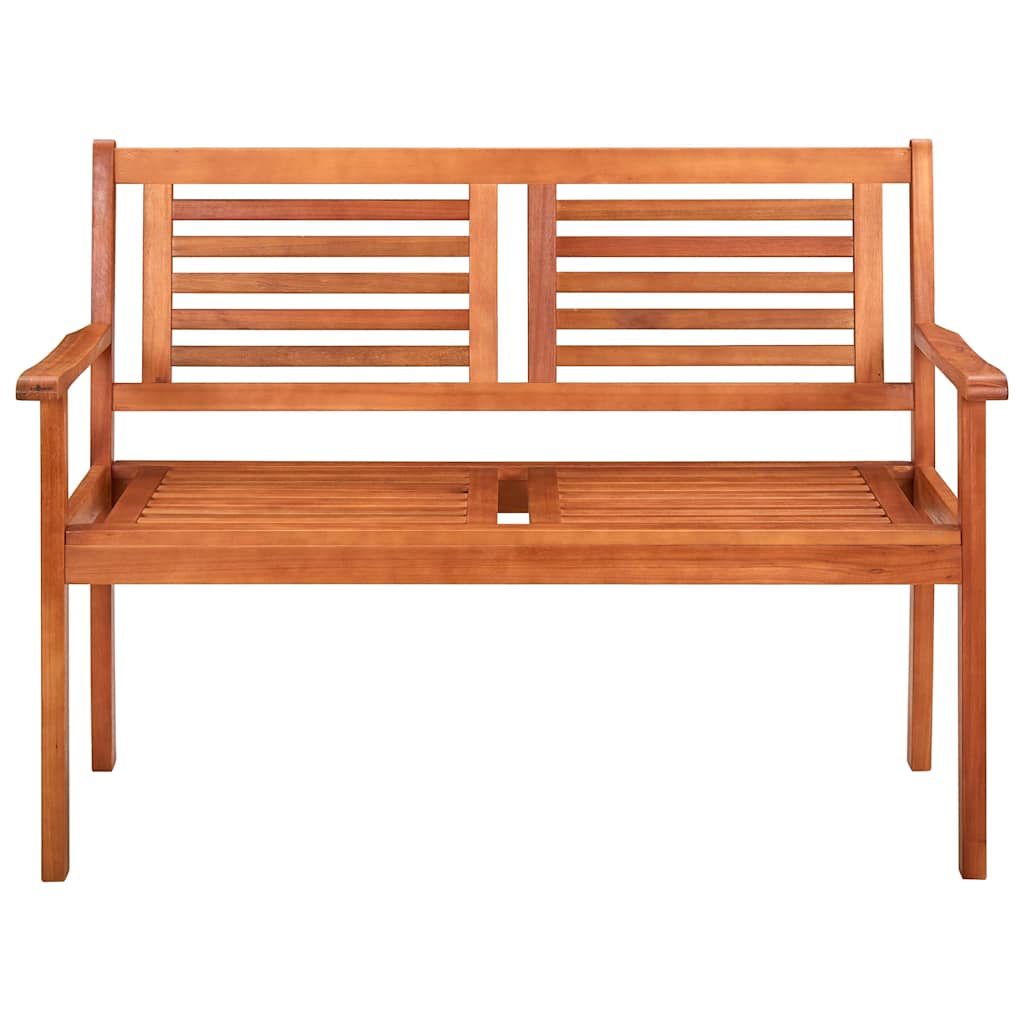 vidaXL Trädgårdsbänk 2-sits med dyna 120 cm massivt eukalyptusträ