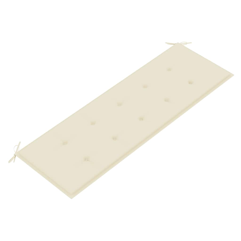 vidaXL Trädgårdsbänk 3-sits med dyna 150 cm massivt eukalyptusträ