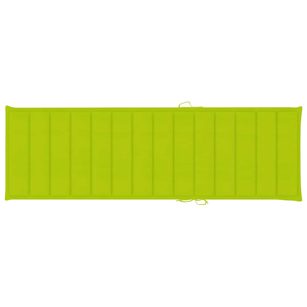 vidaXL Solsäng med dyna massivt akaciaträ