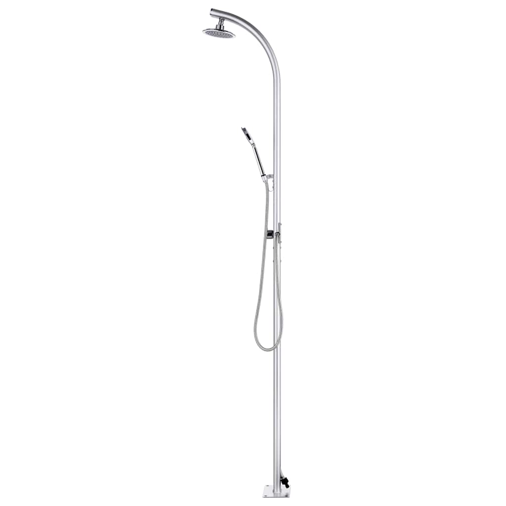 vidaXL Trädgårdsdusch 215 cm aluminium