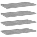 vidaXL Hyllplan 4 st betonggrå 40x20x1,5 cm konstruerat trä