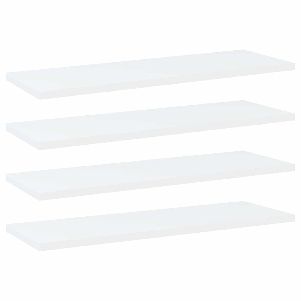 vidaXL Hyllplan 4 st vit 60x20x1,5 cm konstruerat trä