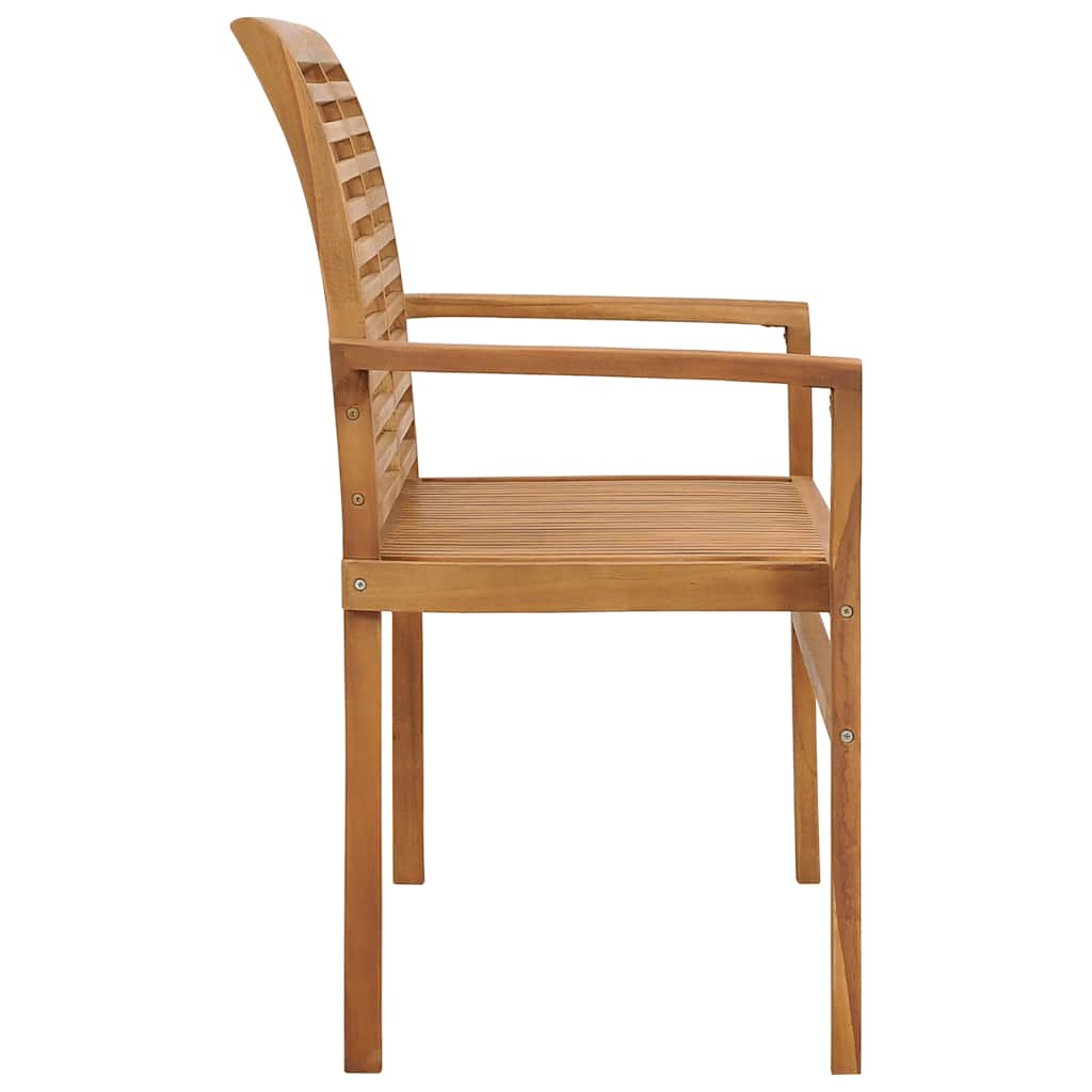 vidaXL Trädgårdsbänk med grön dyna 112 cm massiv teak