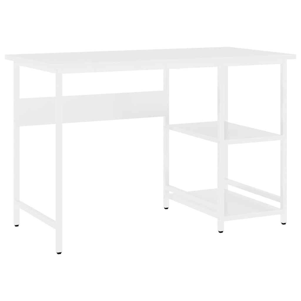 vidaXL Datorbord vit 105x50x72 cm MDF och metall