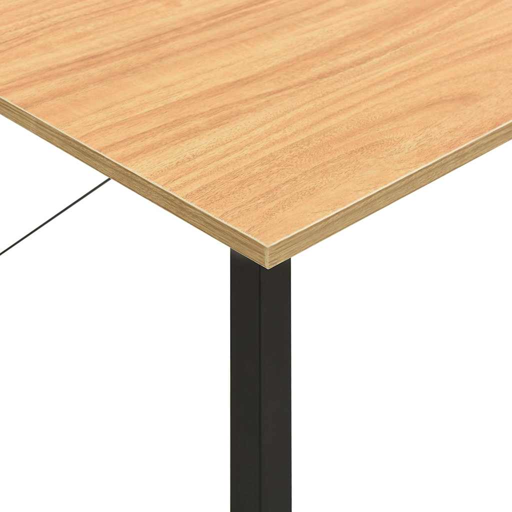 vidaXL Datorbord svart och ljus ek 80x40x72 cm MDF och metall