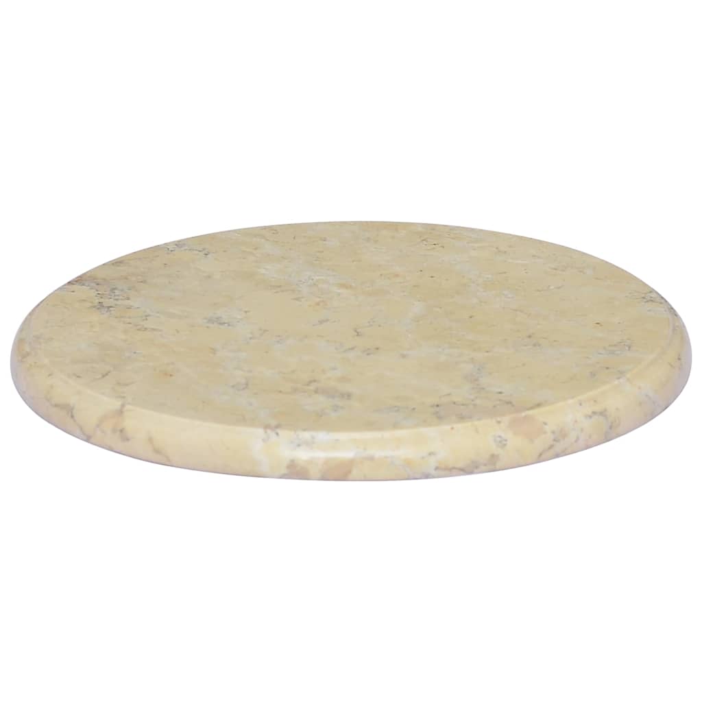 vidaXL Bordsskiva gräddvit Ø40x2,5 cm marmor