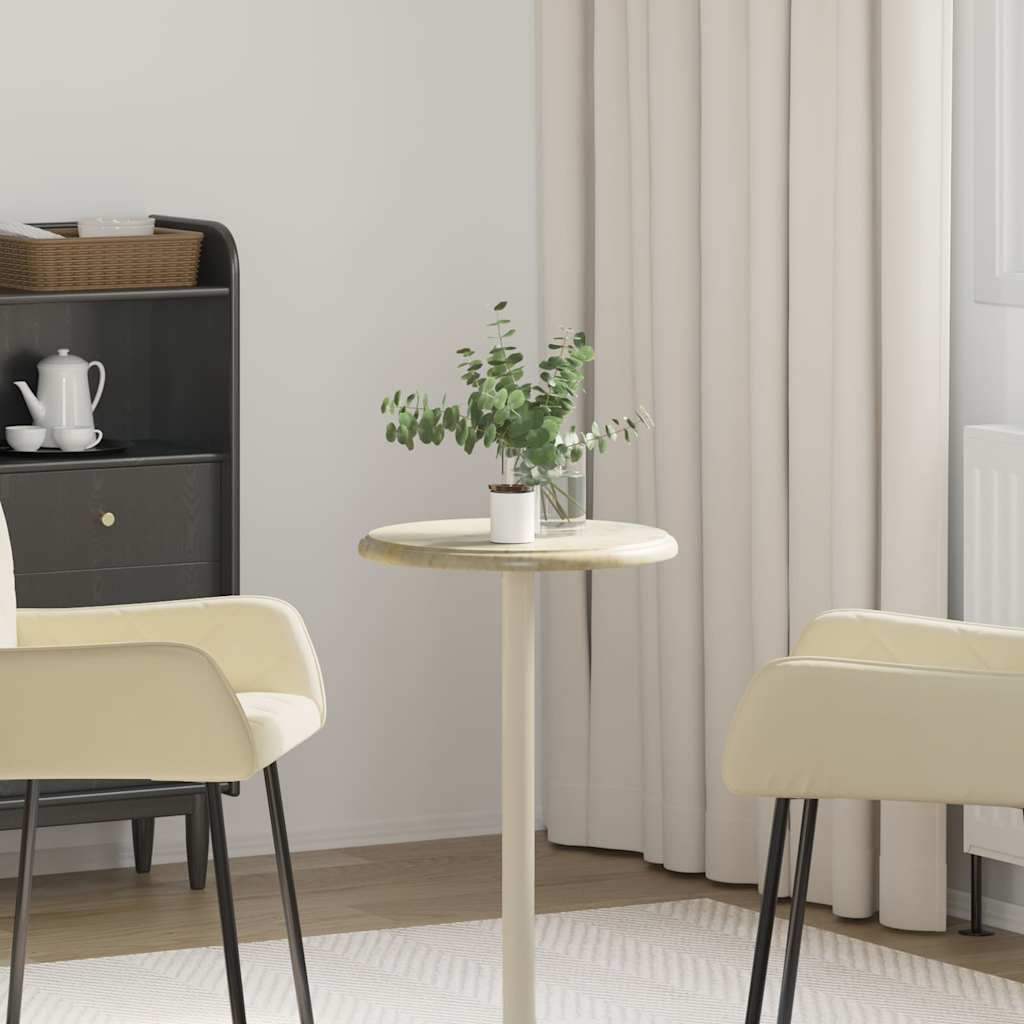 vidaXL Bordsskiva gräddvit Ø40x2,5 cm marmor