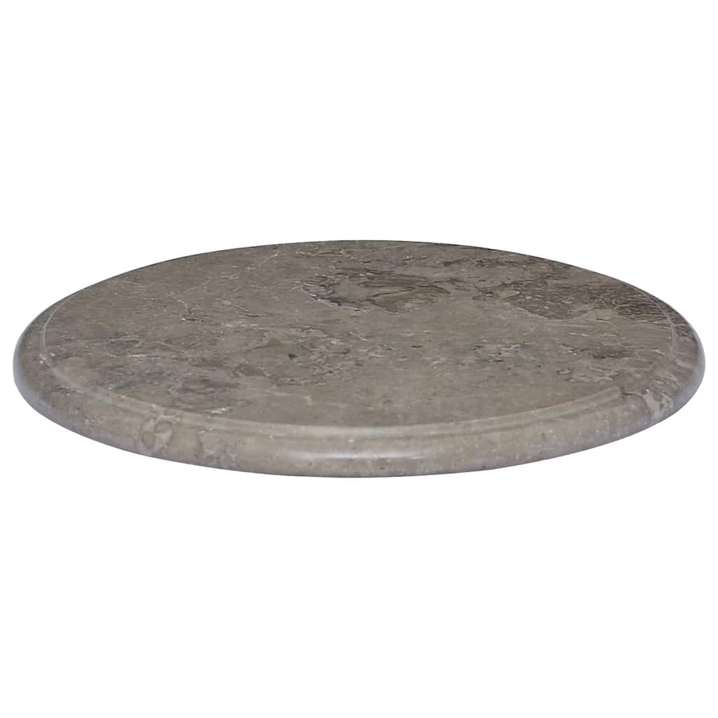 vidaXL Bordsskiva grå Ø40x2,5 cm marmor