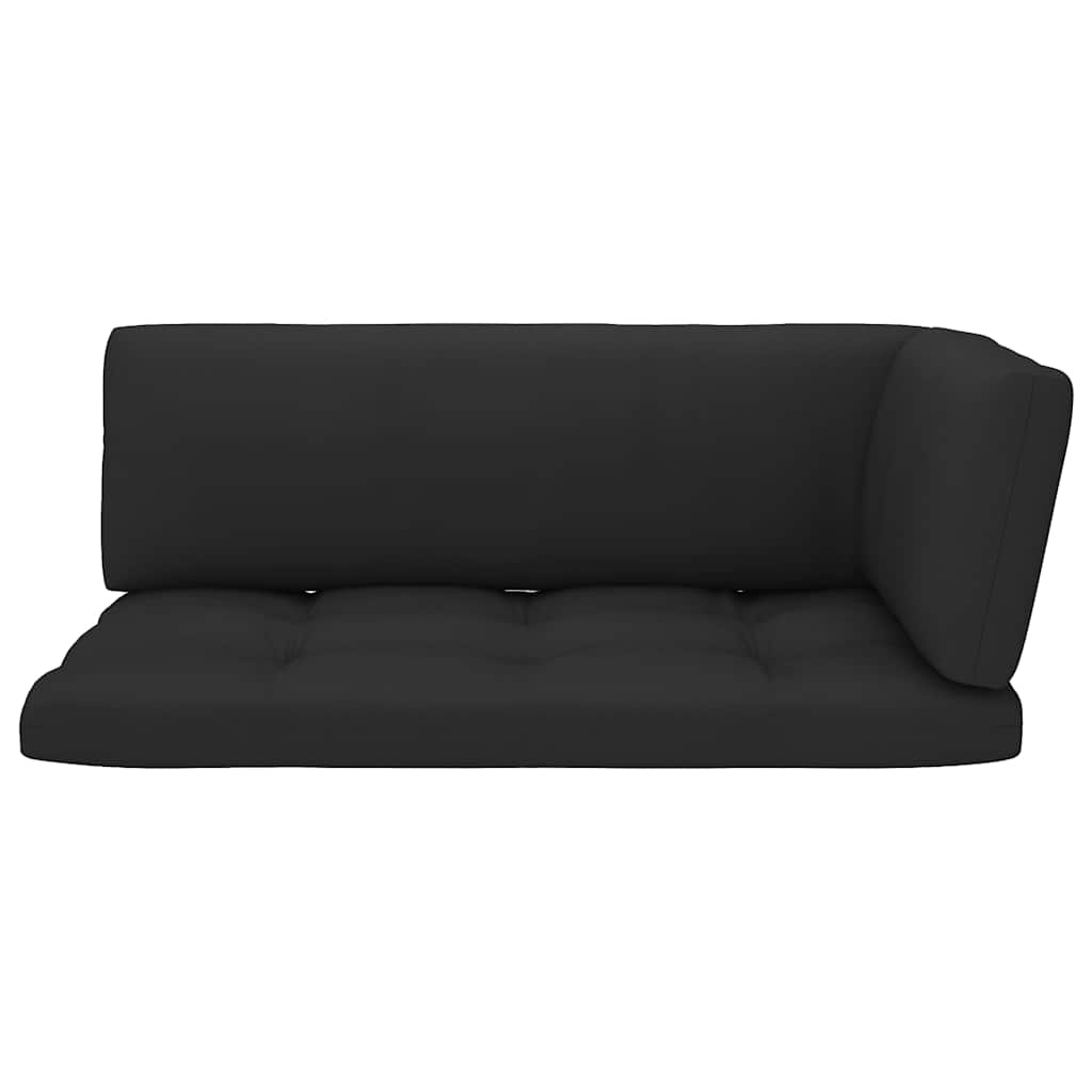 vidaXL Hörnsektion till pallsoffa svart impregnerad furu