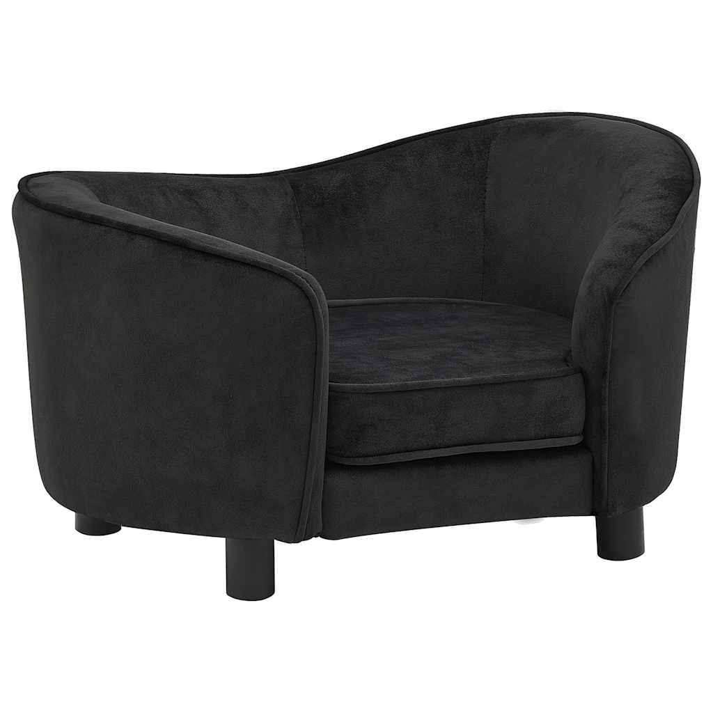 vidaXL Hundsoffa svart 69x49x40 cm plysch