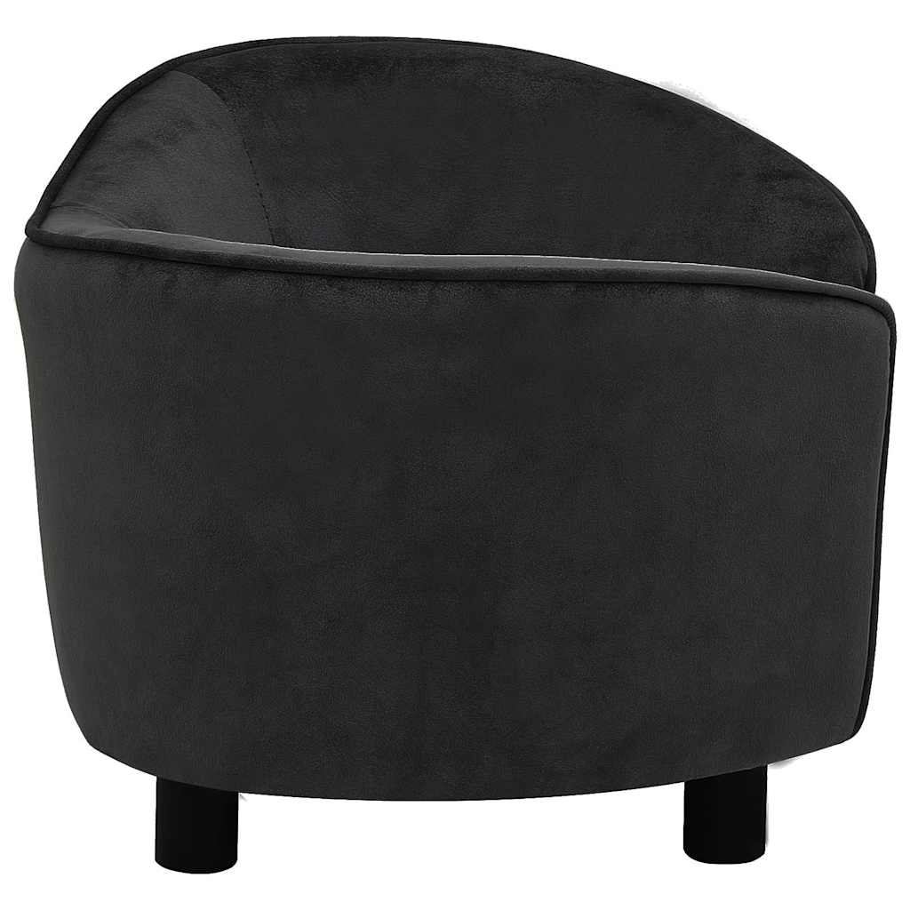 vidaXL Hundsoffa svart 69x49x40 cm plysch