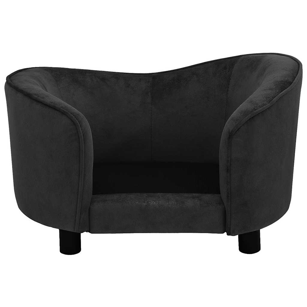 vidaXL Hundsoffa svart 69x49x40 cm plysch