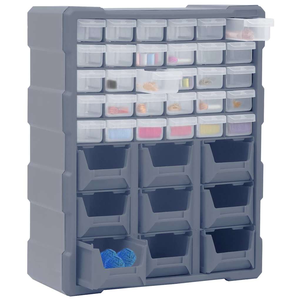 vidaXL Sortimentskåp med 39 lådor 38x16x47 cm