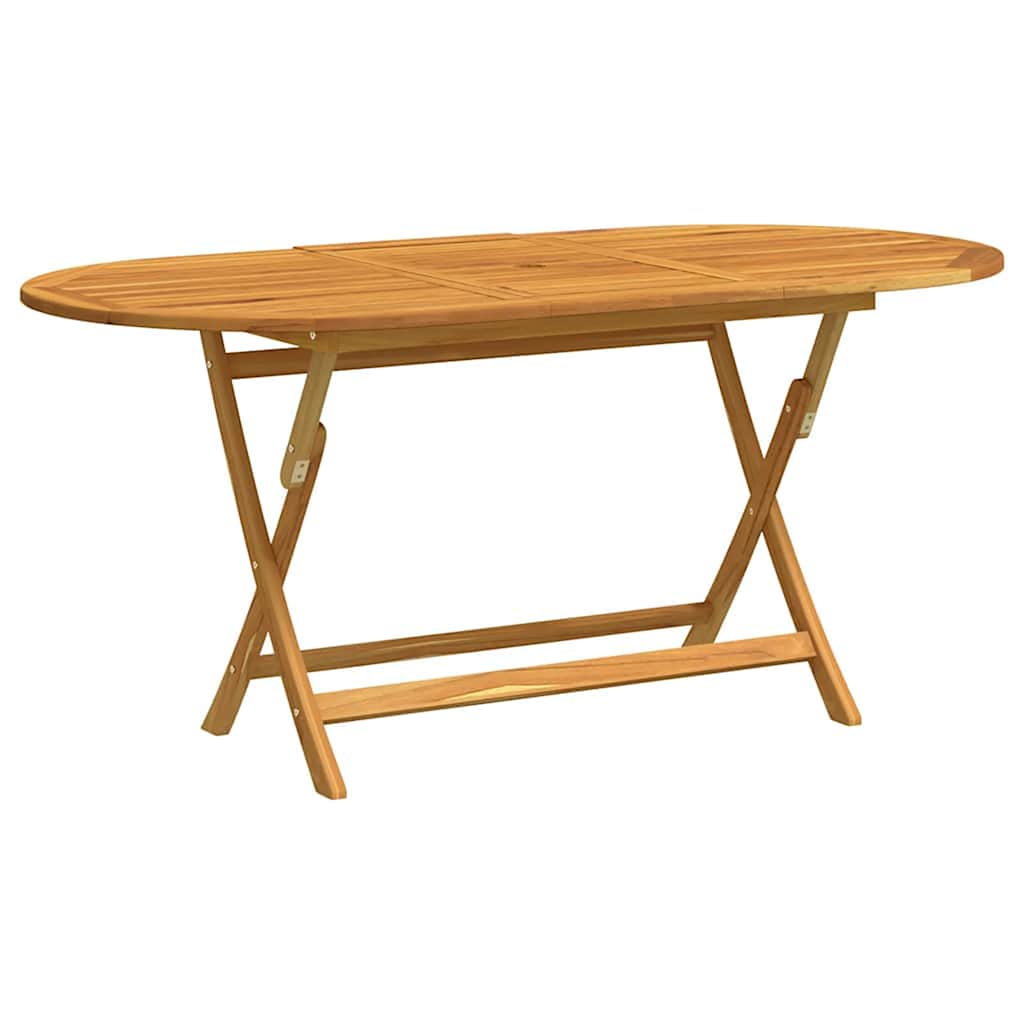 vidaXL Hopfällbart trädgårdsbord 160x85x75 cm massivt eukalyptusträ