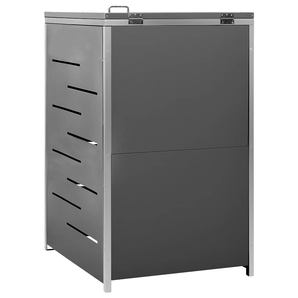 vidaXL Skjul till ett sopkärl 69x77,5x115 cm rostfritt stål