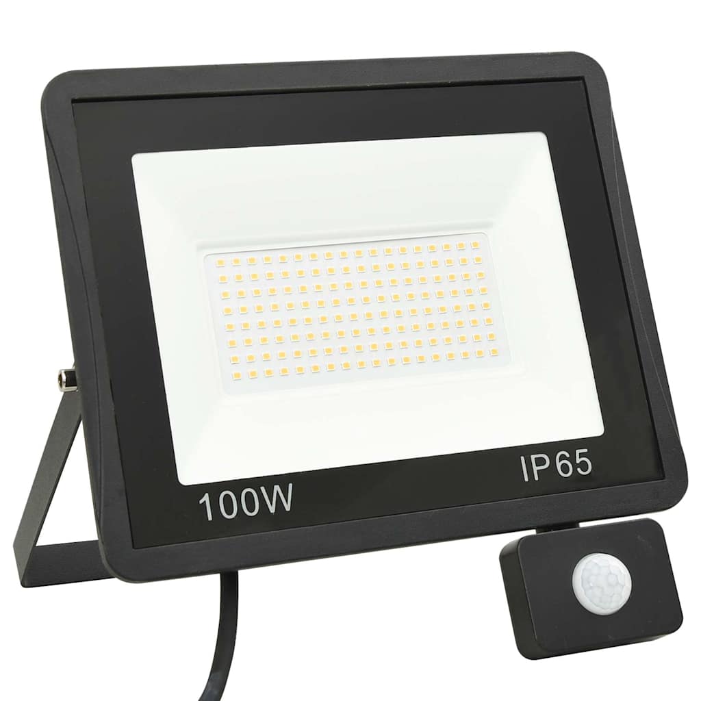 vidaXL Strålkastare med sensor 100 W LED kallvit