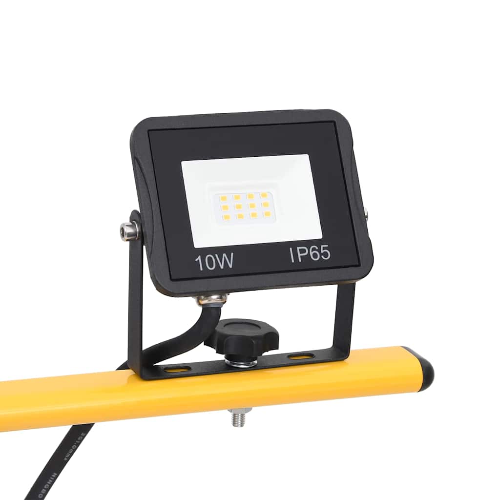 vidaXL Strålkastare med stativ 2x10 W LED varmvit