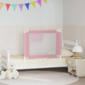 vidaXL Sängskena för barn rosa 90x25 cm tyg