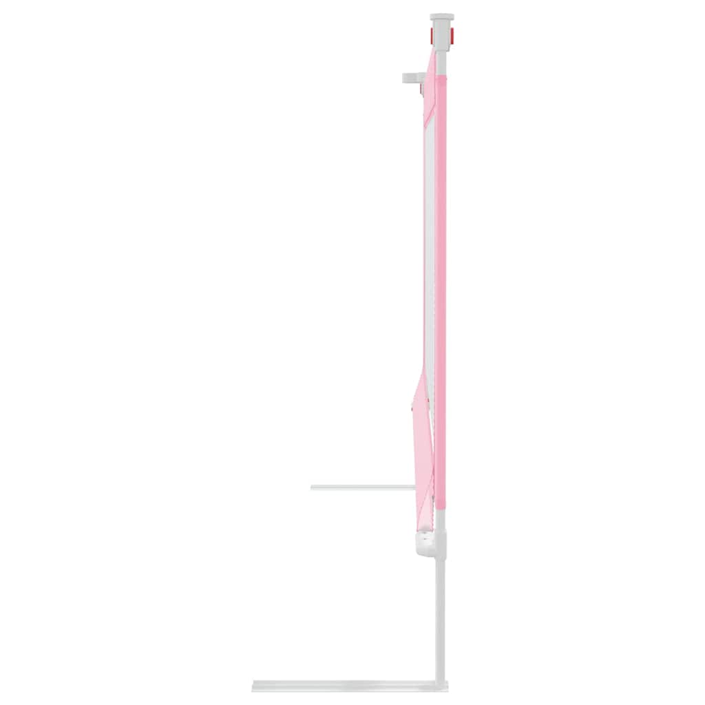 vidaXL Sängskena för barn rosa 160x25 cm tyg