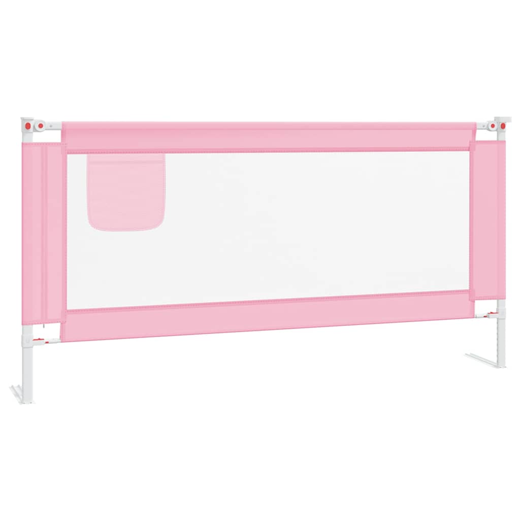 vidaXL Sängskena för barn rosa 180x25 cm tyg