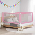 vidaXL Sängskena för barn rosa 180x25 cm tyg