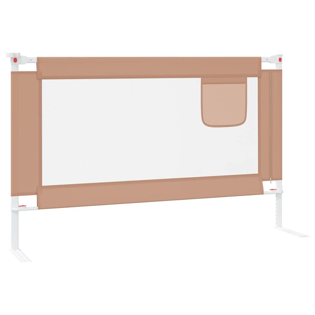 vidaXL Sängskena för barn taupe 120x25 cm tyg