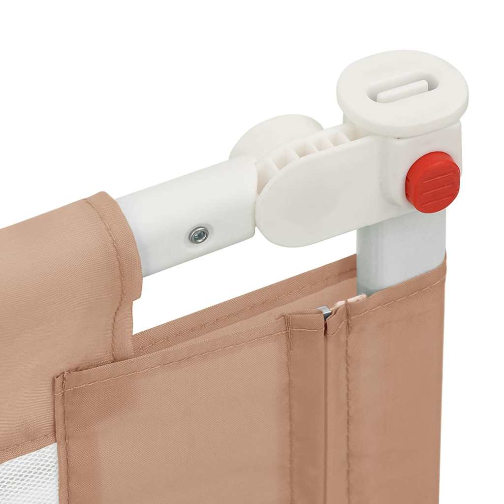 vidaXL Sängskena för barn taupe 200x25 cm tyg
