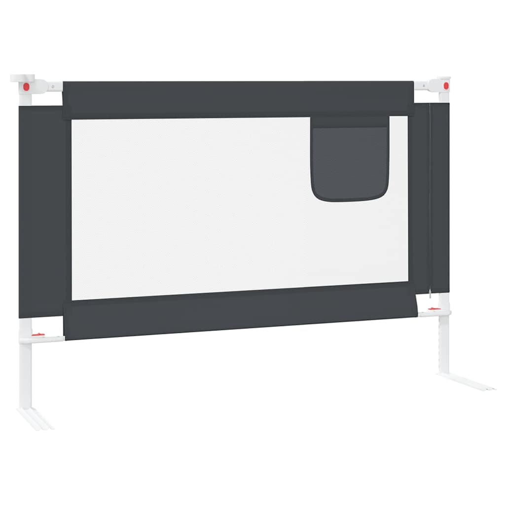 vidaXL Sängskena för barn mörkgrå 100x25 cm tyg