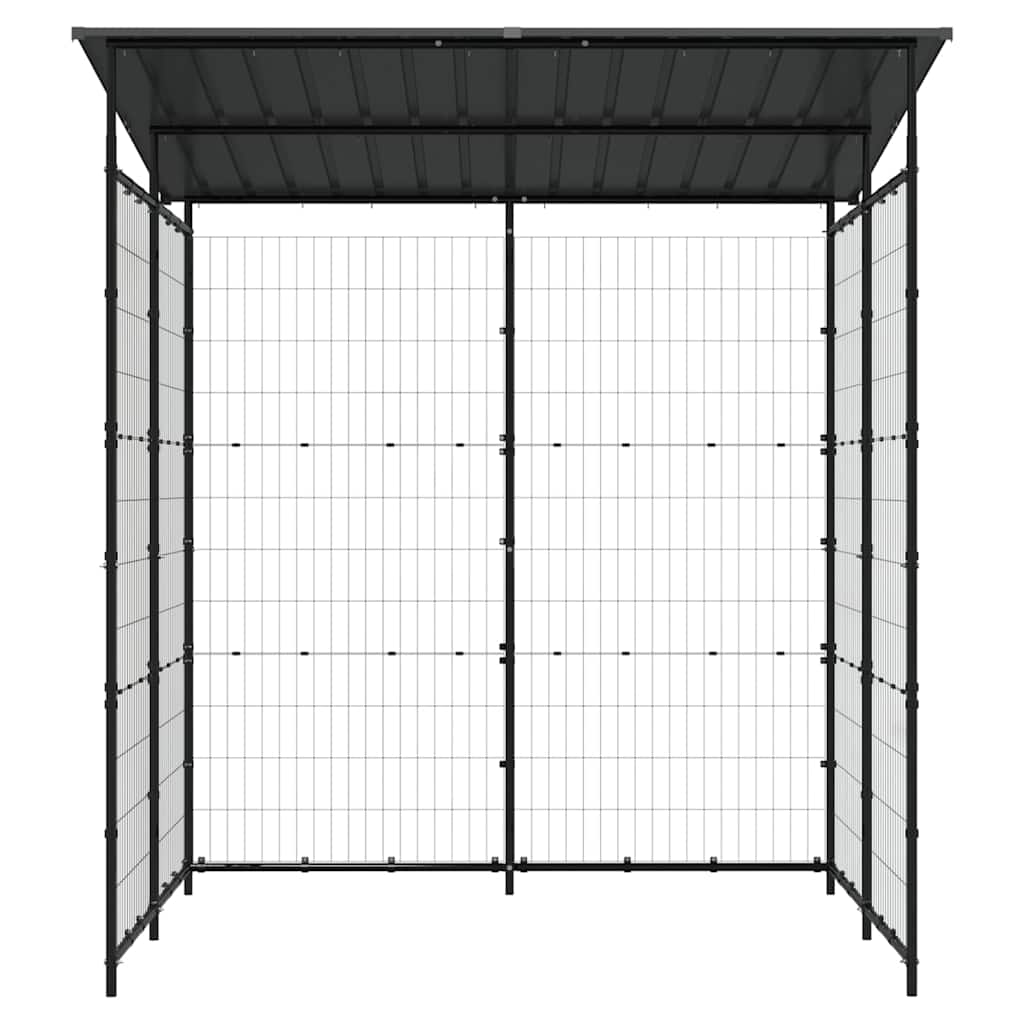 vidaXL Cykelskjul 190x190x222 cm stål svart