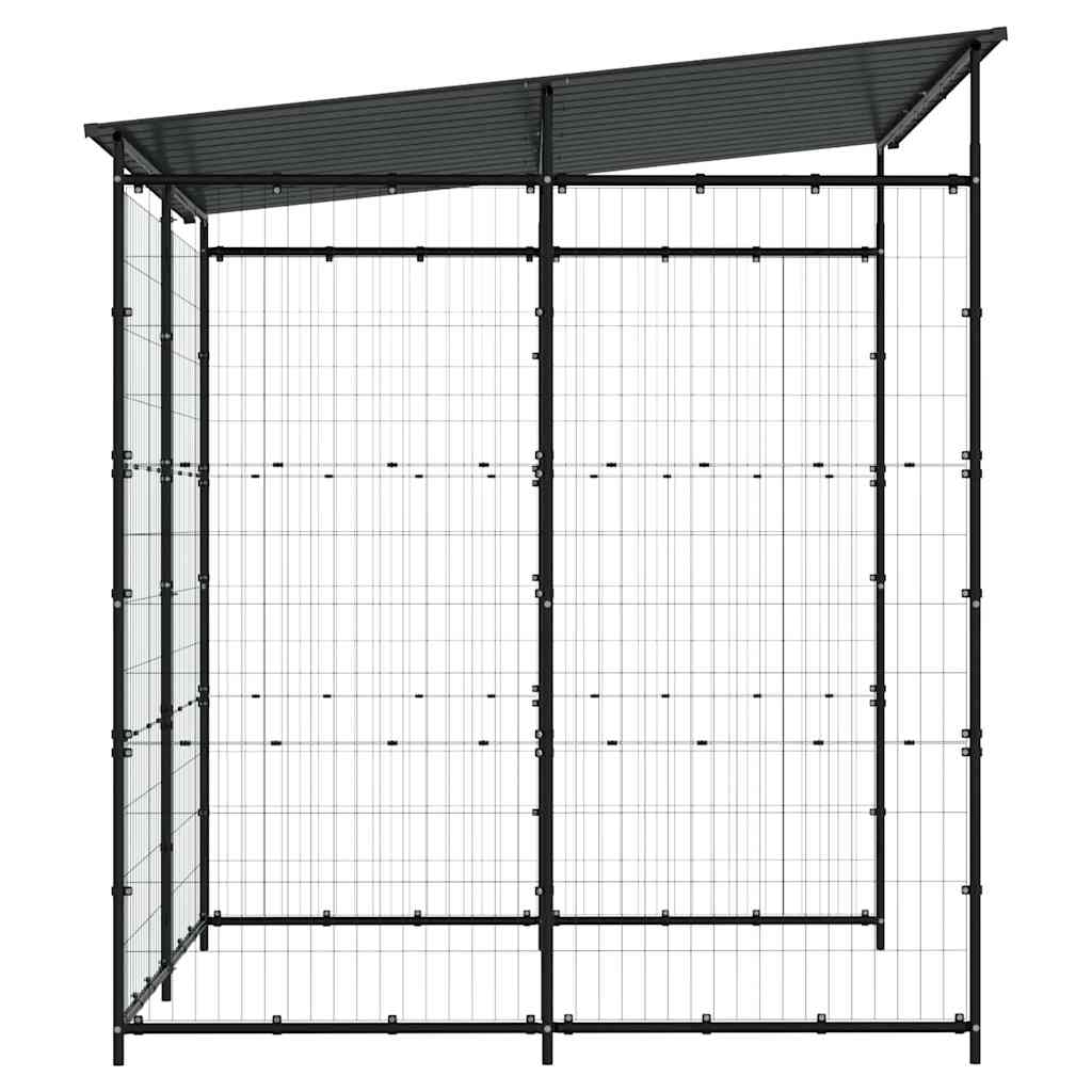vidaXL Cykelskjul 190x190x222 cm stål svart