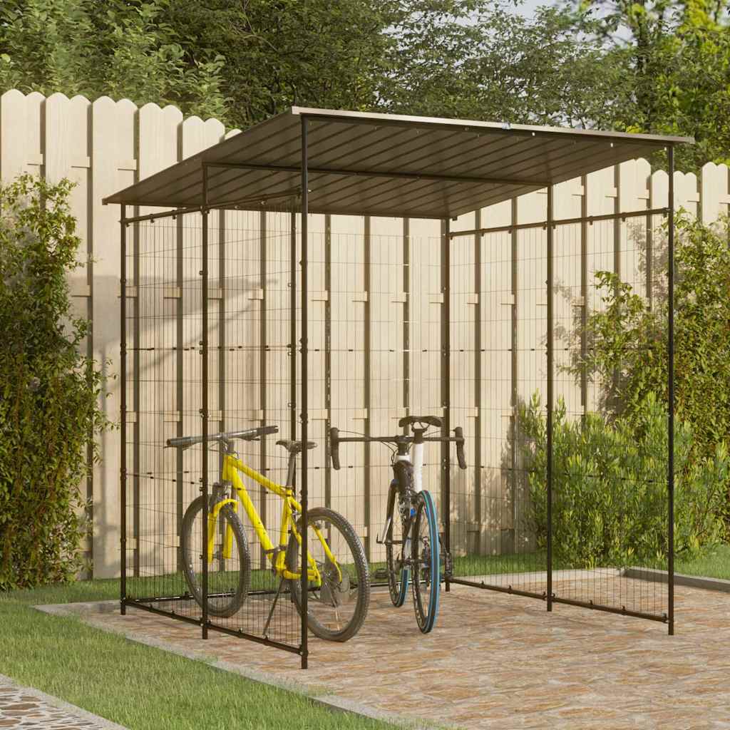 vidaXL Cykelskjul 190x190x222 cm stål svart