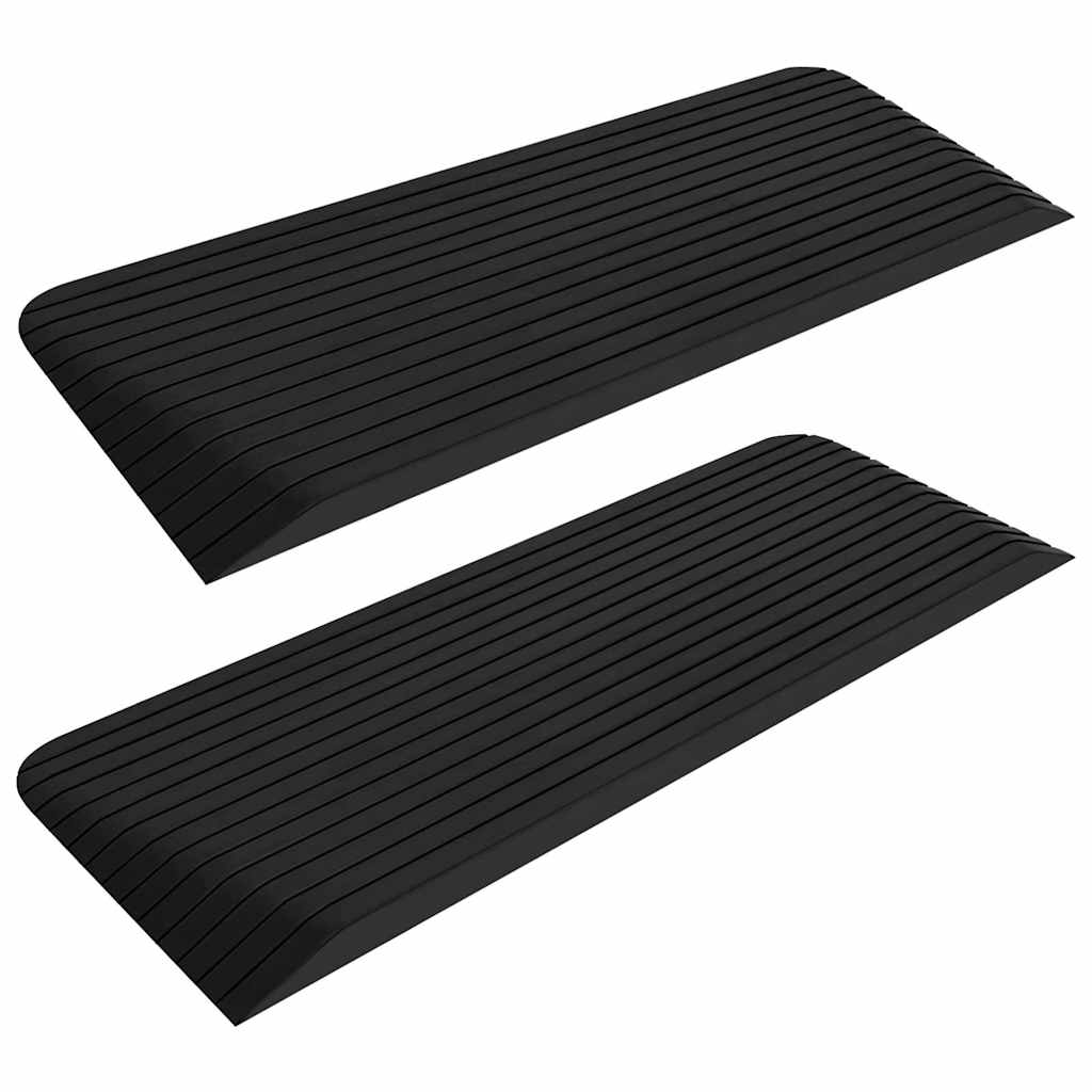 vidaXL Tröskelramp 2 st 110x41x5 cm gummi