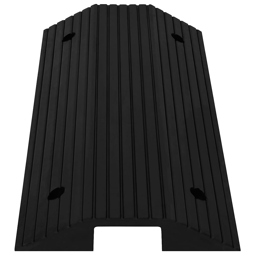 vidaXL Tröskelramp med bro 80x40x8 cm gummi