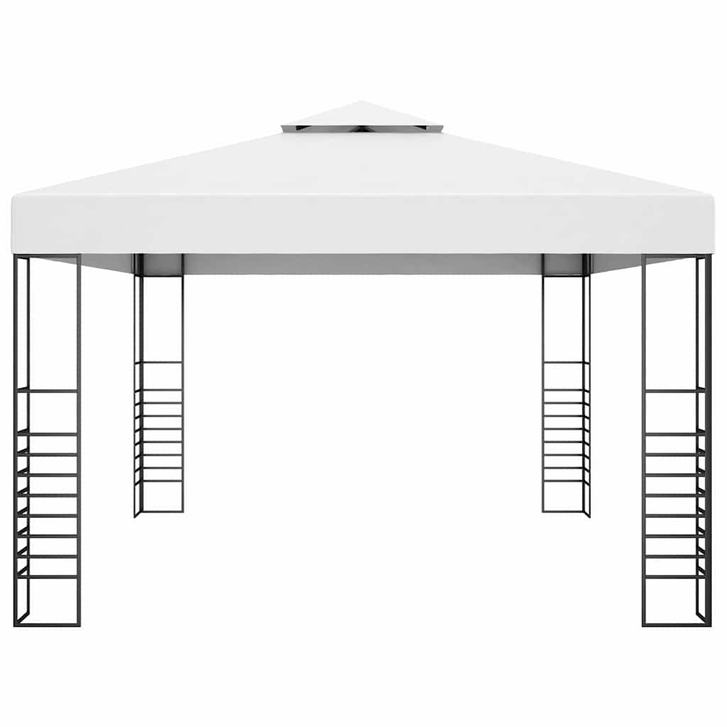 vidaXL Paviljong med ljusslinga LED 4x3x2,7 m vit