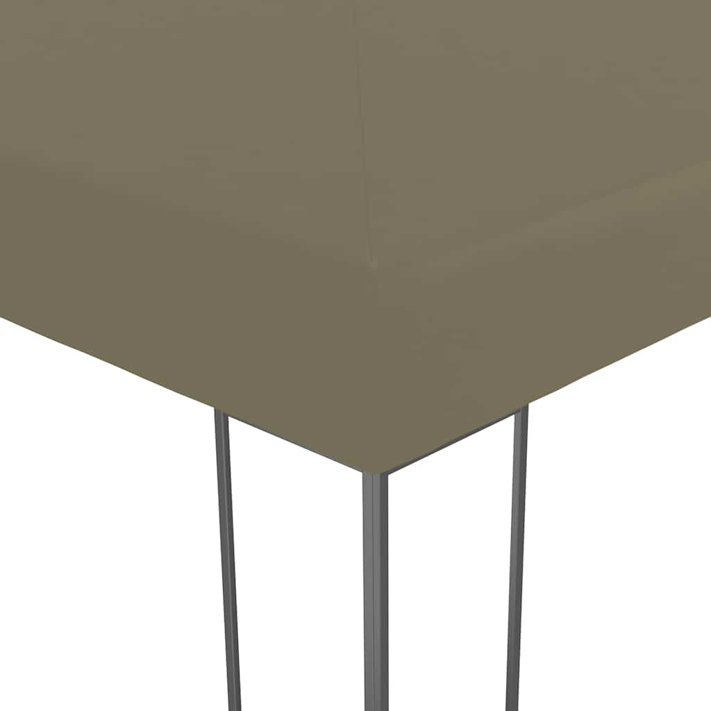 vidaXL Paviljong med ljusslinga LED 3x3 m taupe