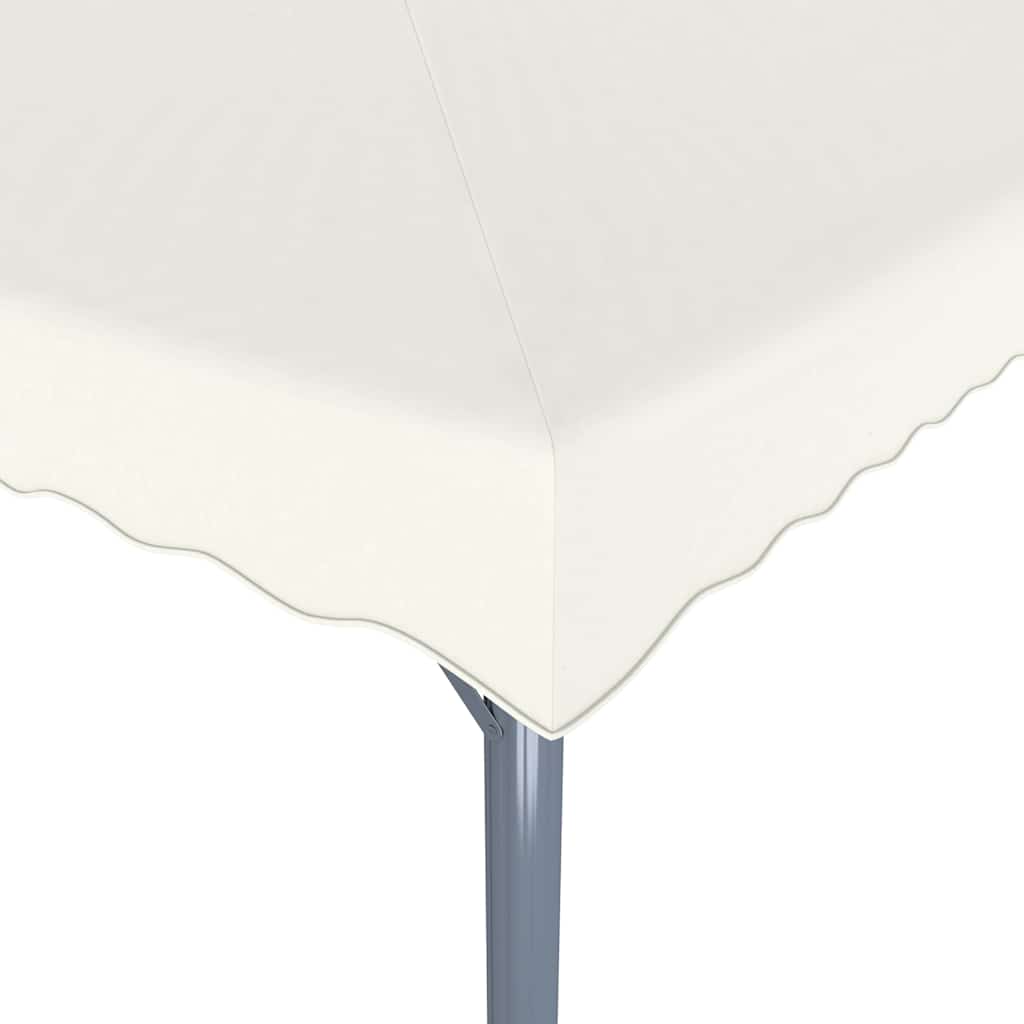 vidaXL Paviljong med ljusslinga LED 400x300 cm gräddvit aluminium