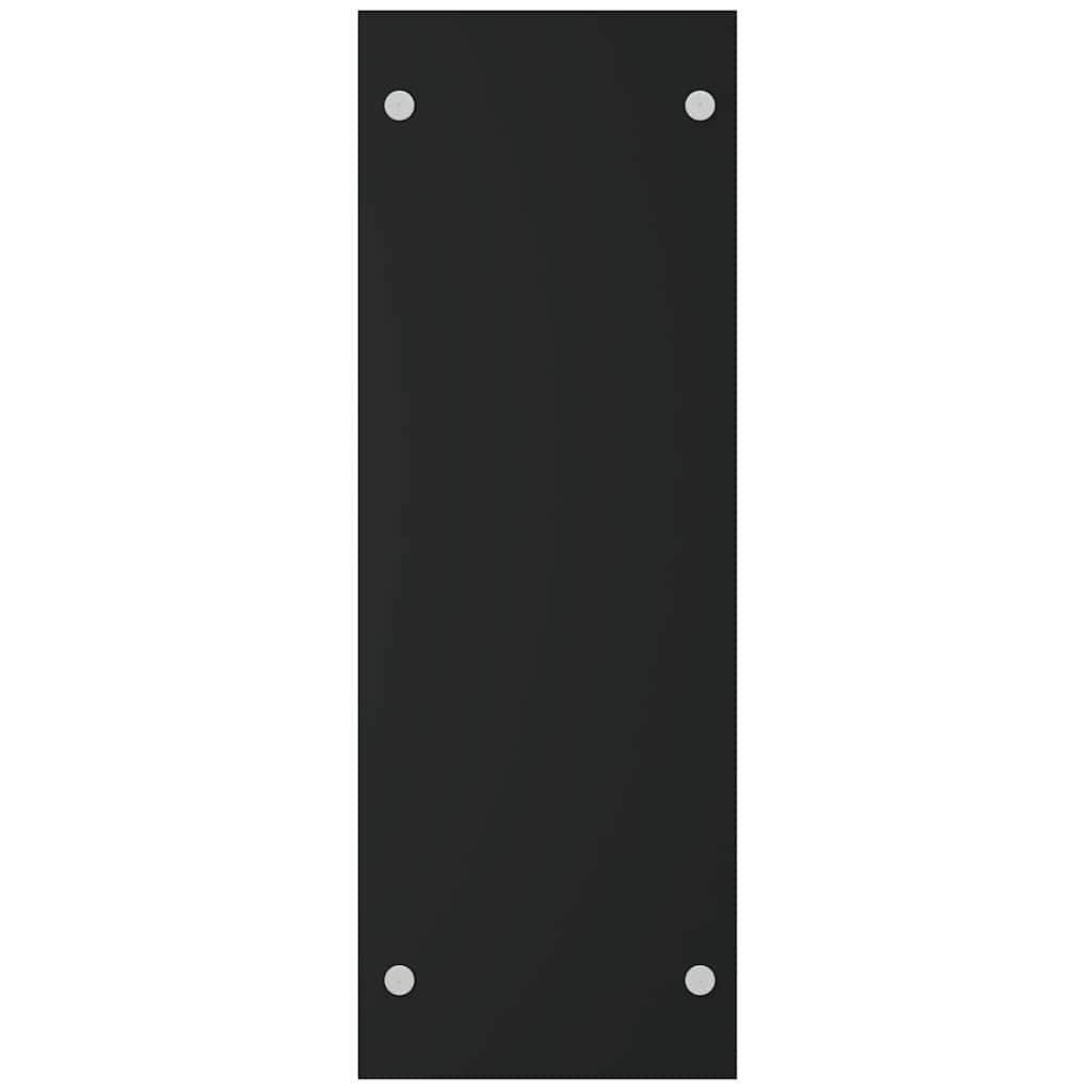 vidaXL Vedställ svart 40x35x100 cm härdat glas
