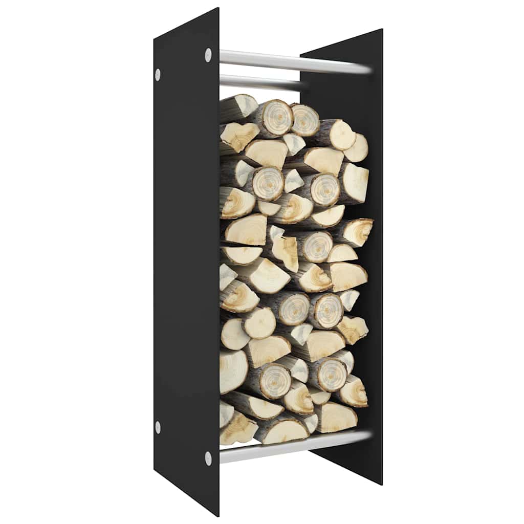 vidaXL Vedställ svart 40x35x100 cm härdat glas